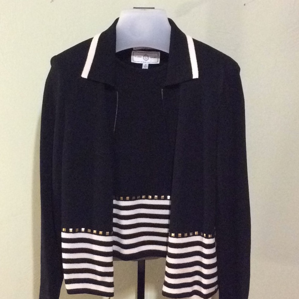 St. John Santana Knit Jacket with Matching Shell.